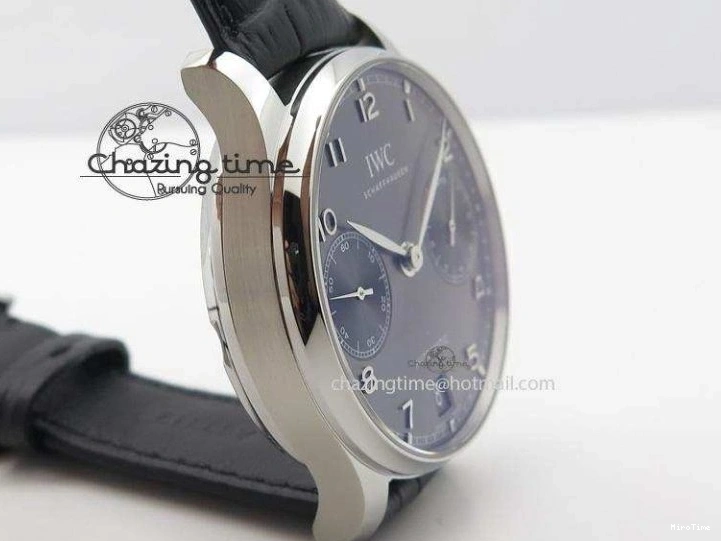 MIROTIME 0203 Portuguese Real PR IW500106 ZF 1:1 Best Edition Grey Dial On Black Leather Strap A52010 V Versatile 7306